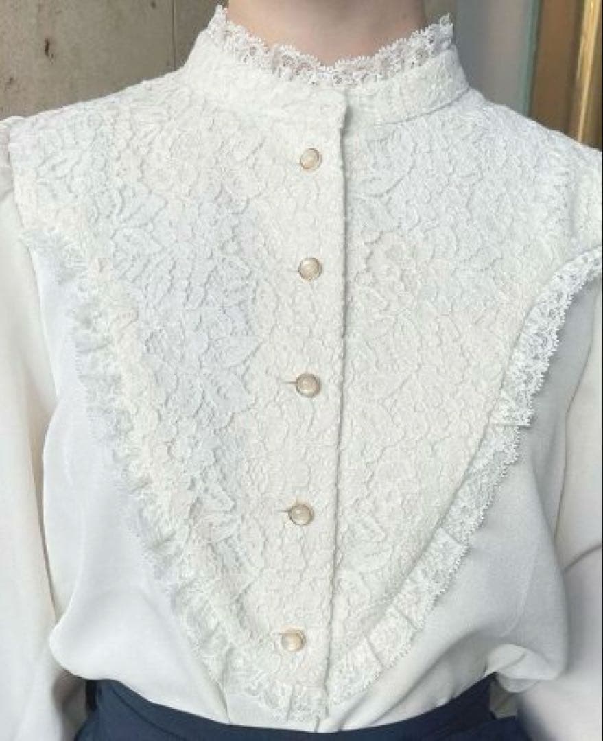 ヨークレース切替ブラウス an3 Limited アンアナザーアンジェラス 美品