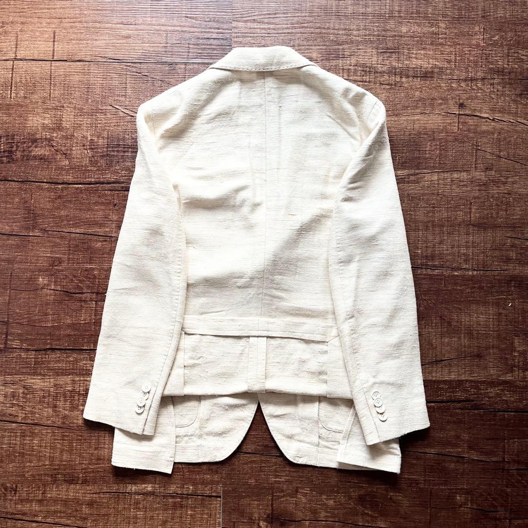 <美品>LARDINI シルク100% 春夏 ホワイト ジャケット サイズ42 美品>LARDINI シルク100% 春夏 ホワイト ジャケット サイズ42 - メルカリ