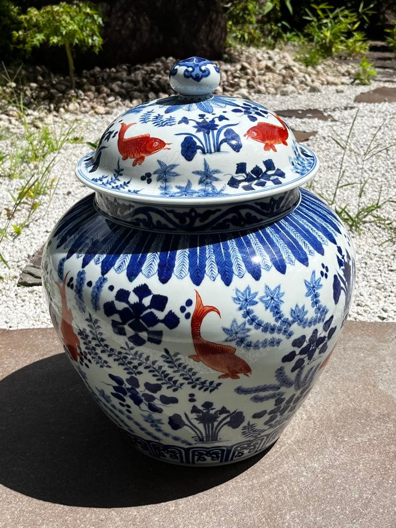 五彩魚藻紋蓋罐　景徳鎮窯　北京故宮博物院　秘蔵　監製証明書付　復刻製作 五彩魚藻文壺 | 景徳鎮窯 | 収蔵品詳細 | 作品を知る | 東京富士美術館