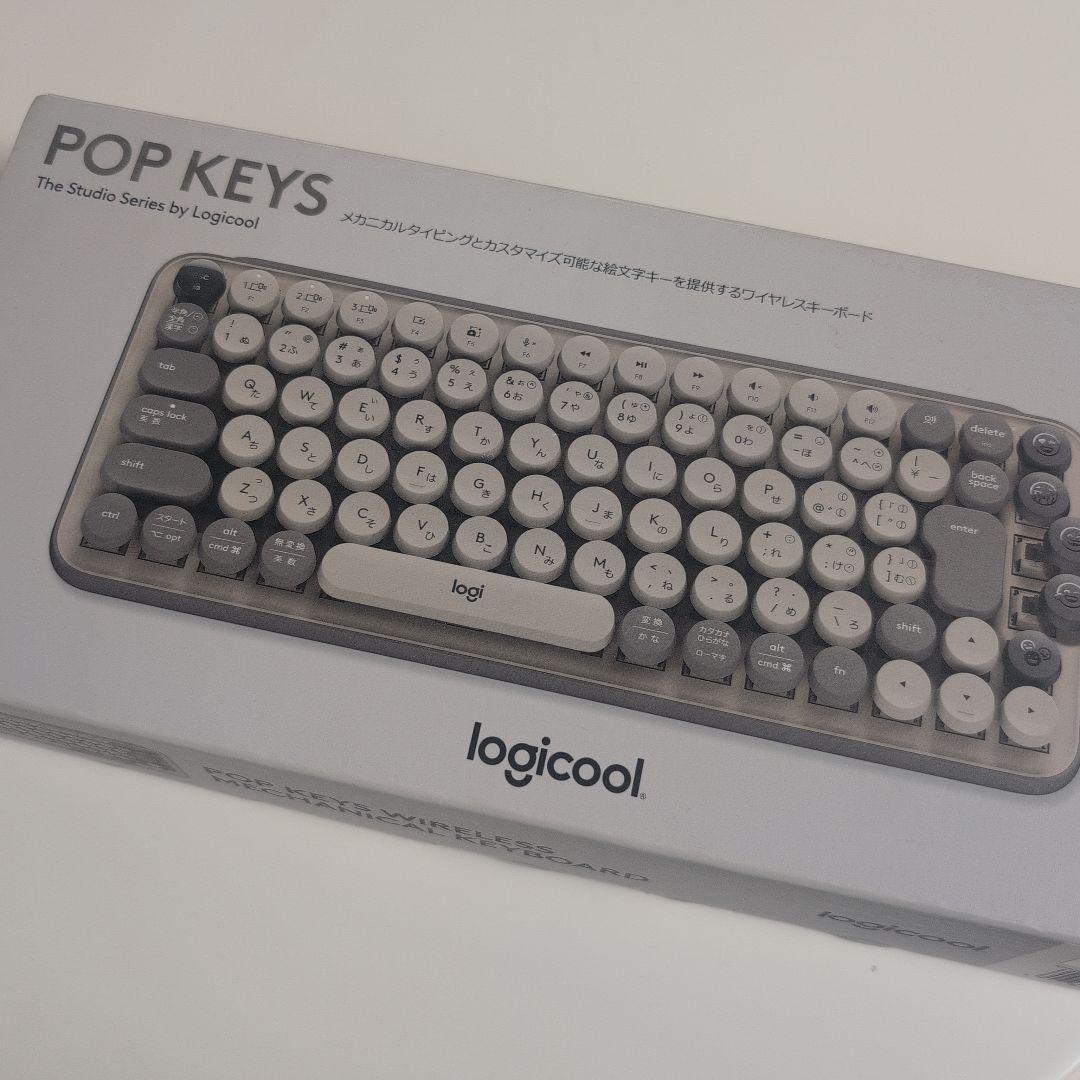 ロジクール POP KEYS メカニカルキーボード 茶軸 グレージュ - メルカリ