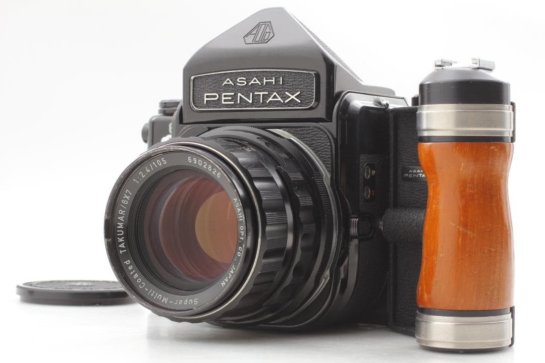 【動作確認済】Pentax 6x7 67 ミラーアップ 105mm f/2.4 ASAHI Pentax 6x7 TTL Mirror-Up + 105mm f/2.4 Lens EXC w/ Strap