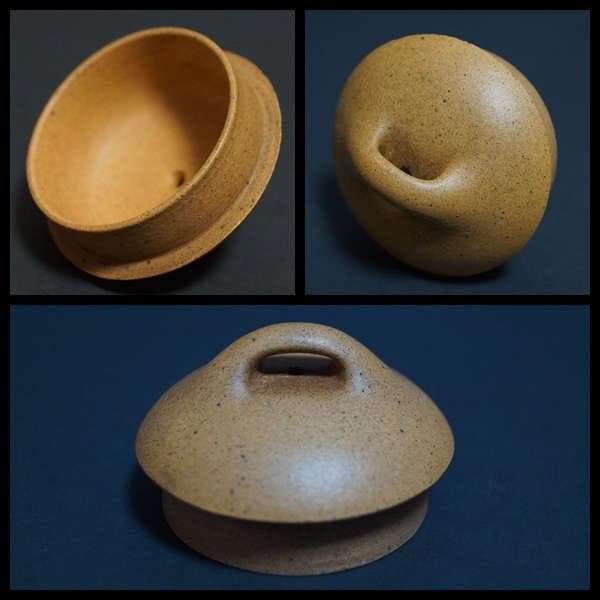 清 名家 「石林何氏」款 何心舟作 細工彫り『竹漢詩文』 造形紫砂壺