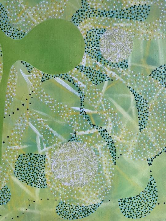油絵 現代アート Green 作者 あんどうまさひろ 油彩画