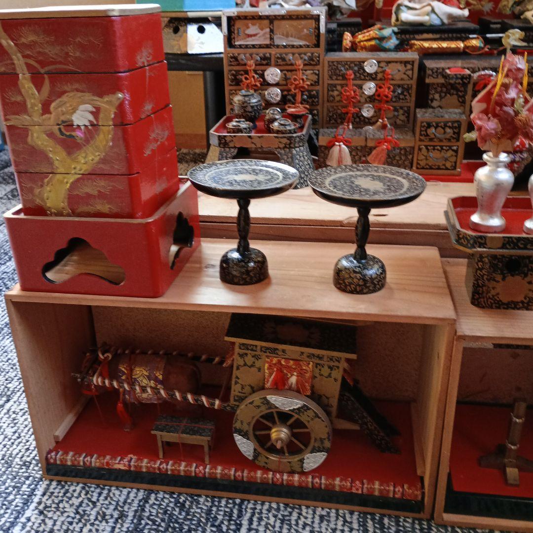 お値下げ♥雛人形 御殿飾り 伝統的な雛人形セット 昭和30年レトロ