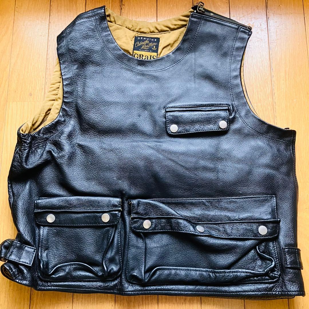 ハロルズギア風レザーツーリングベスト - メルカリ