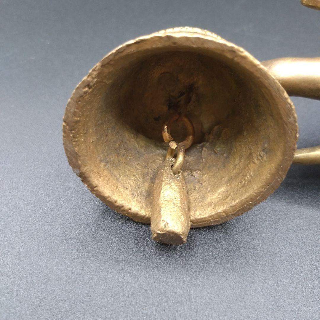 像の頭 ドアベル デザイナー 真鍮 壁掛け ベル付き アンティーク