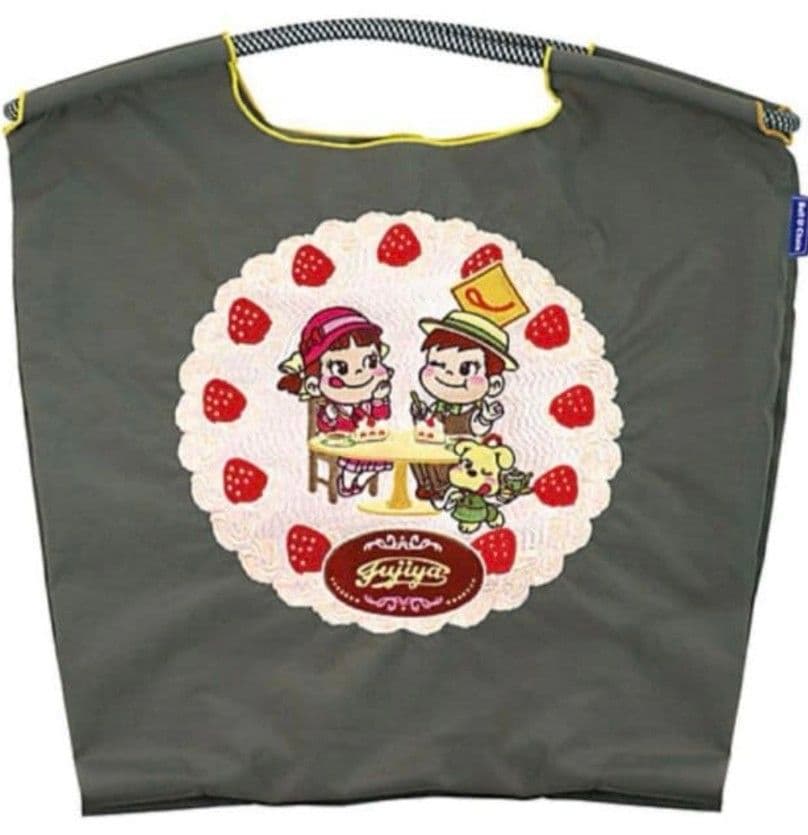 ボール＆チェーン✕ペコちゃんコラボ Mサイズグレーエコバッグ - メルカリ