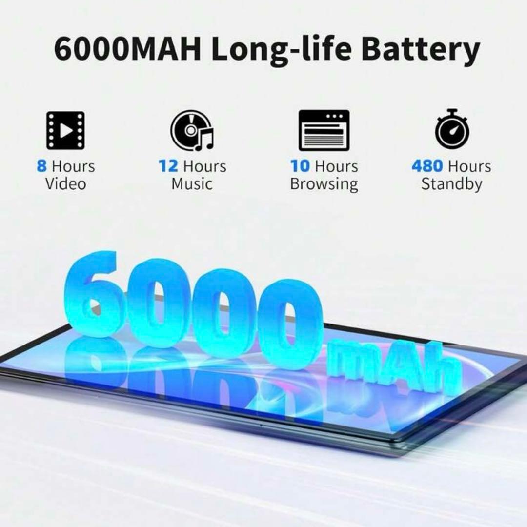 QETUPA Androidタブレット 6000mAh 8/128GB ブルー