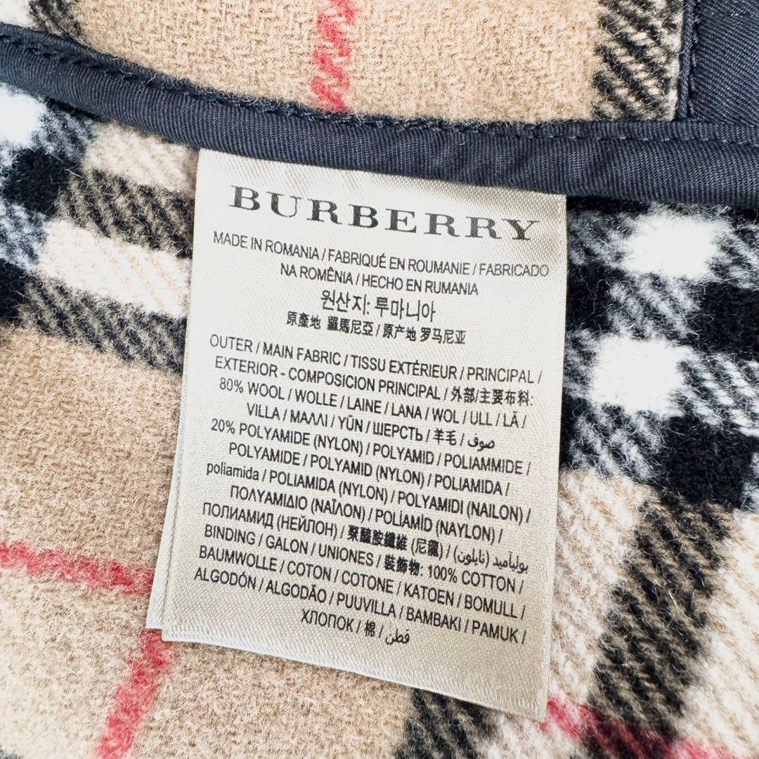 バーバリー ダッフルコート ロング フード ノバチェック 現行タグ