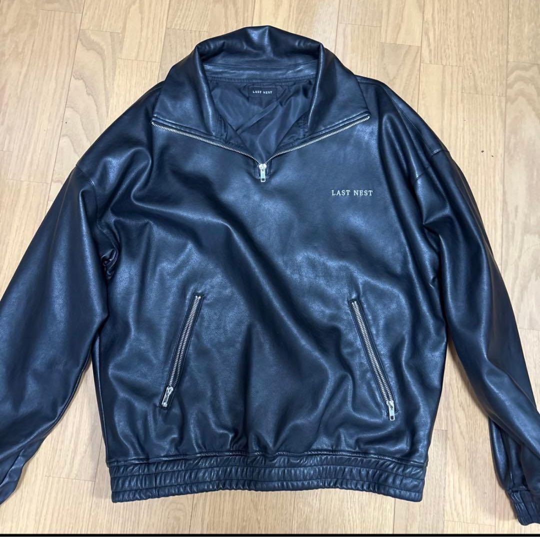 LASTNEST YZERR 着用 PU レザー ハーフジップ HIPHOP 革 - メルカリ