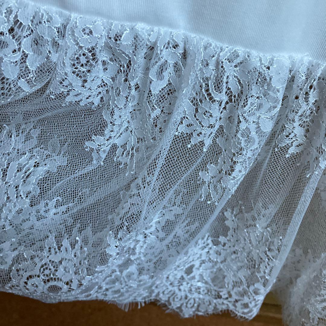 Ade 裾レースタンクトップ ホワイト フリーサイズ - メルカリ