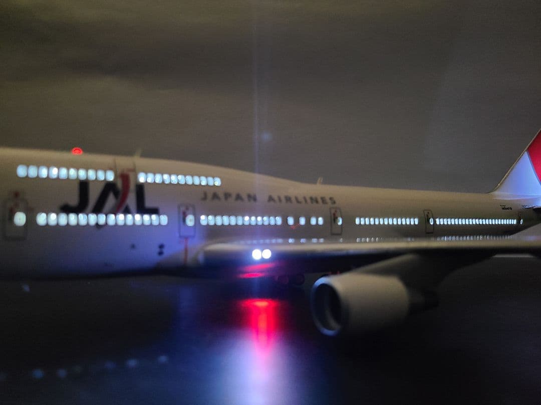 JAL BOEING 747-400 LED仕様 完成品 - メルカリ