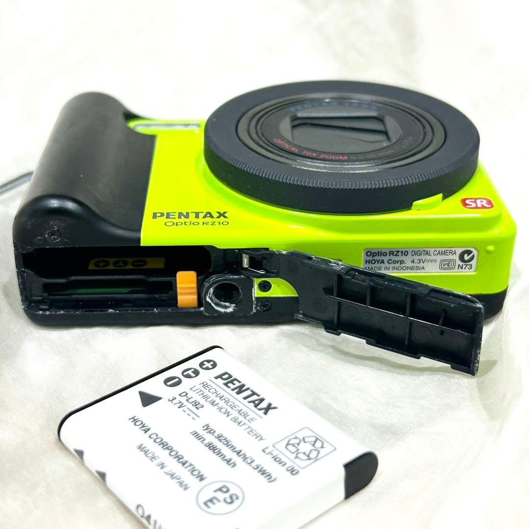 可愛いコンデジ】PENTAX optio RZ10 ライムグリーン 動作確認済 - メルカリ