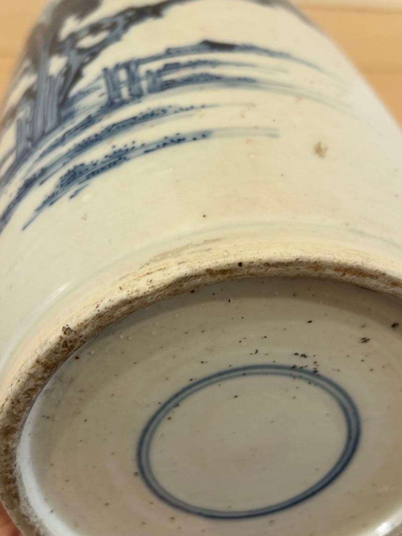 清早期 青花染付人物図大花瓶 中国美術唐物 - メルカリ