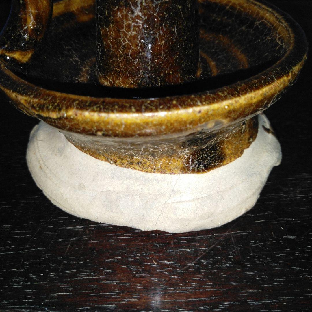 NO596 さつま飴釉灯器 江戸 灯火器 灯火具 時代物 - メルカリ