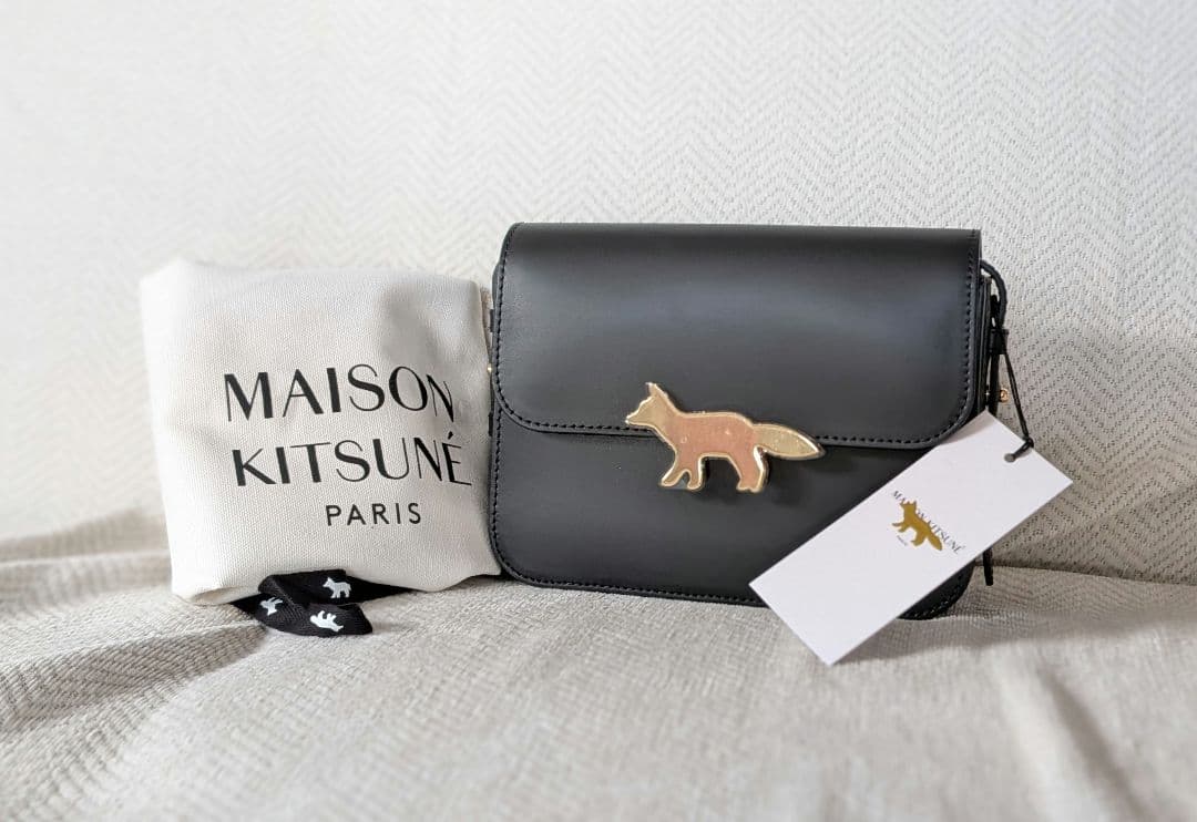 メゾンキツネ　EDIE BAG エディバック　Maison Kitsune　黒 EDIE バッグ | Maison Kitsuné