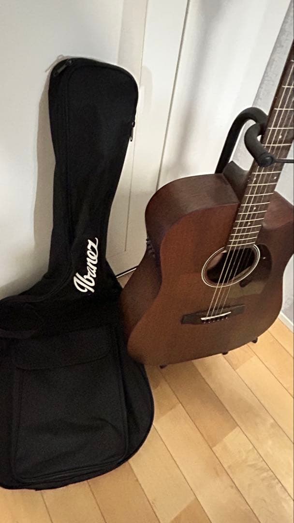Ibanez アコースティックギター ブラウン ギターケース付きの通販はau