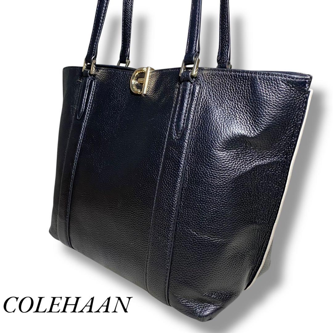 COLE HAAN コールハーン トートバッグ レザー ブラック A4可 - メルカリ