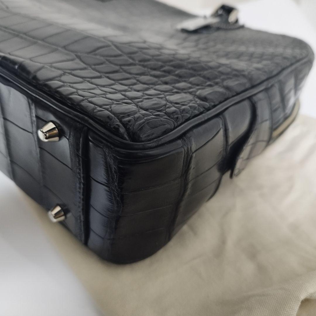 未使用自宅保管☆ JRA認定 ビジネスバッグ クロコダイル マット