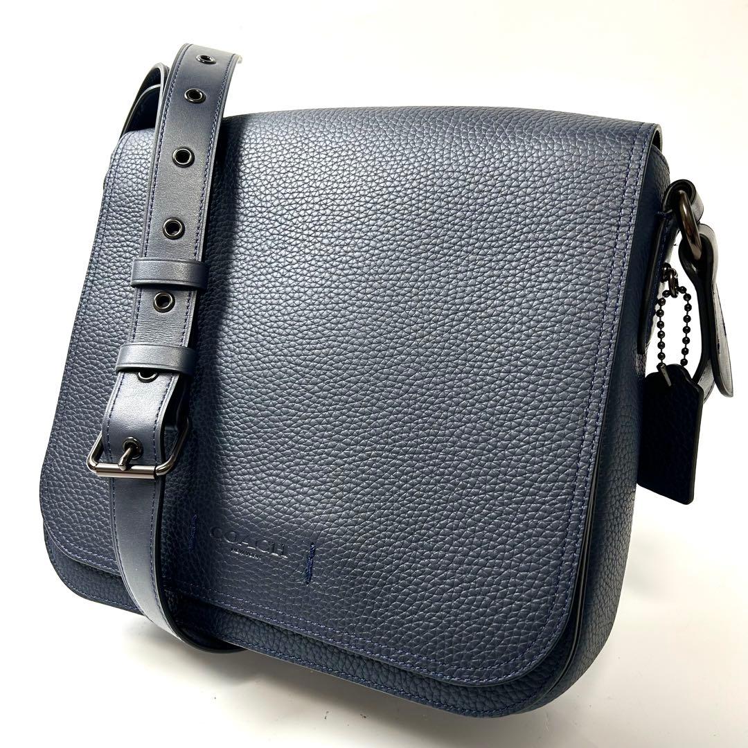 美品 コーチ ゴッサム レザー クロスボディバッグ C0241 シボ革