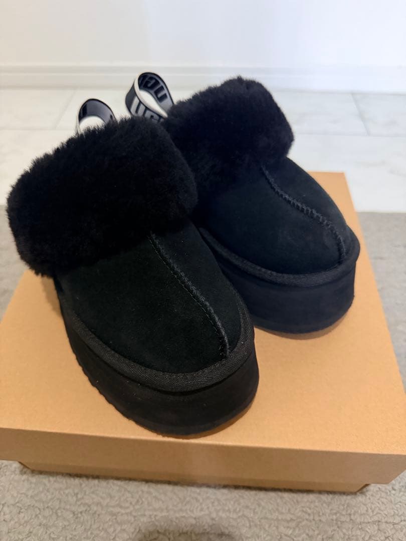 UGG ブラック ファンケット 24センチ アグ UGG W Funkette ファンケット （Black） - ファッション通販 d