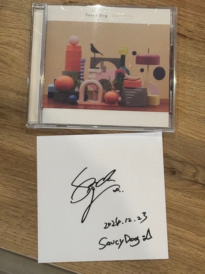 Saucy Dog サイン入りCDとメモ用紙セット - メルカリ