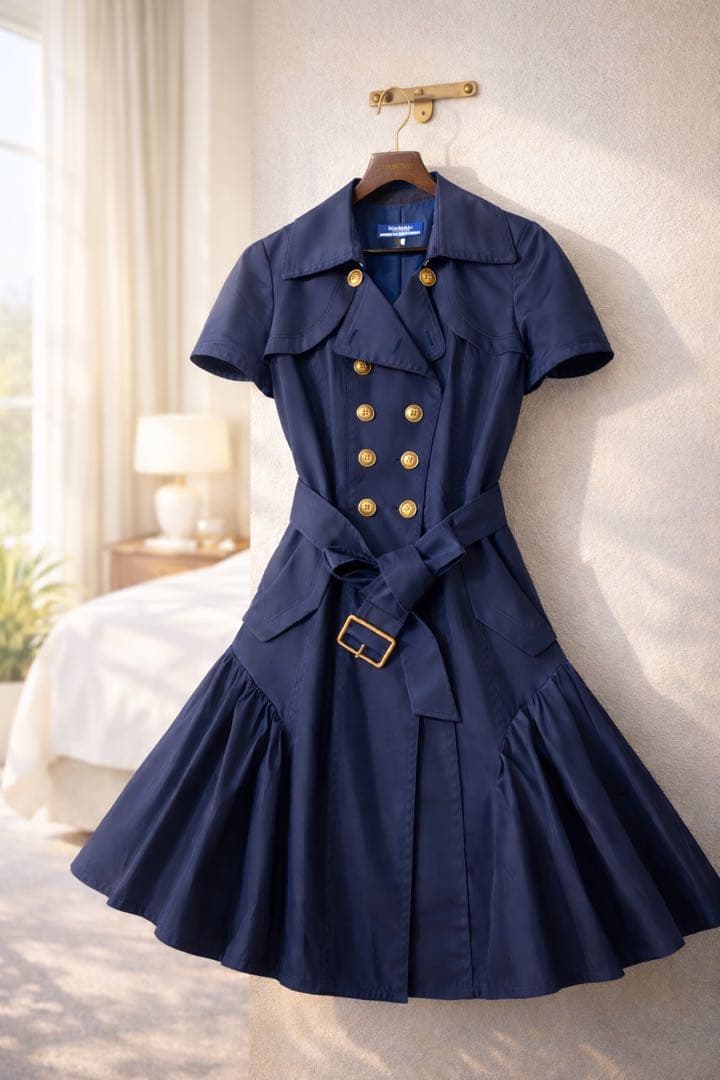 極美品 バーバリーブルーレーベル コートワンピ38 - メルカリ