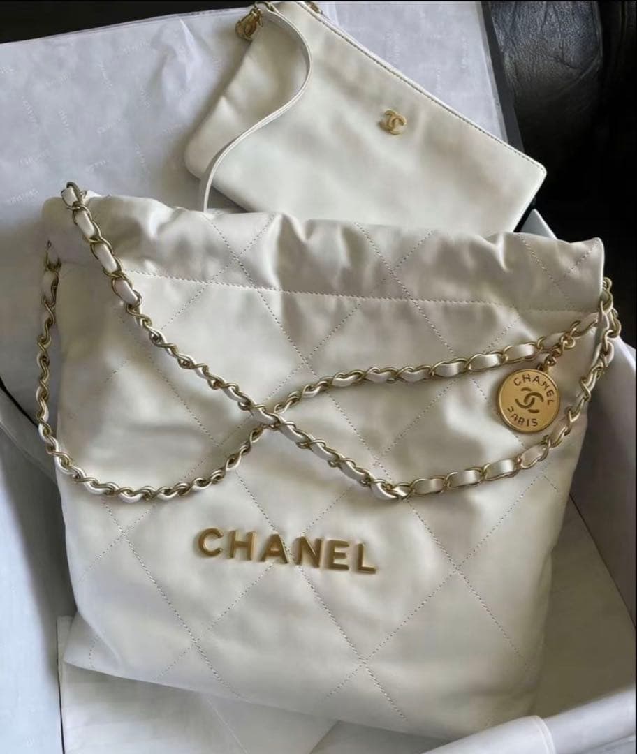 CHANELシャネル キルティングバッグ トートバッグ22bag 《ノベルティ