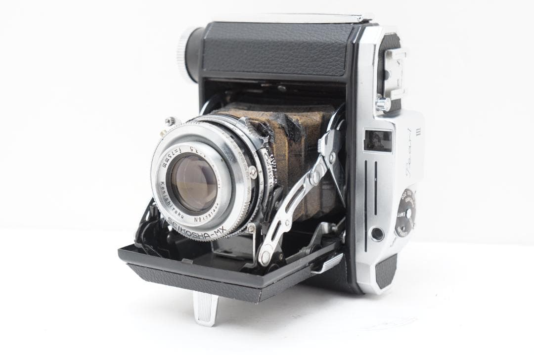 ジャンク扱い Konica Pearl Ⅲ フィルムカメラ 120フィルム 蛇腹