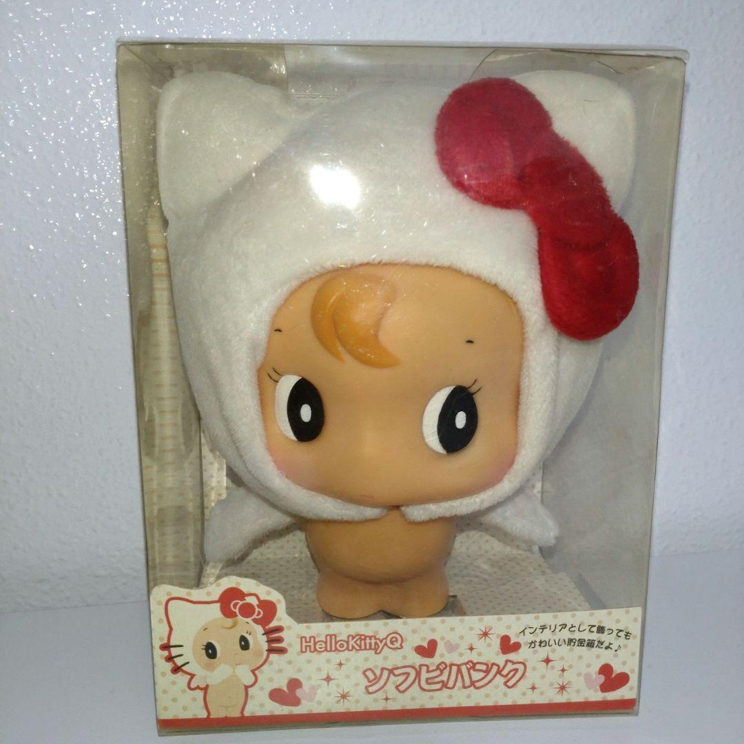 ハローキティQ ソフビバンク キティ キューピー 人形 貯金箱 - メルカリ