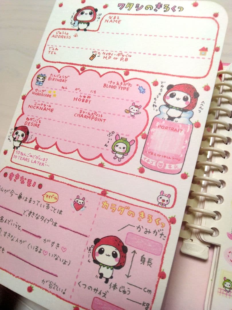 いちご牛乳こぱむだ プロフィール帳 平成レトロ レア 入所困難 - メルカリ