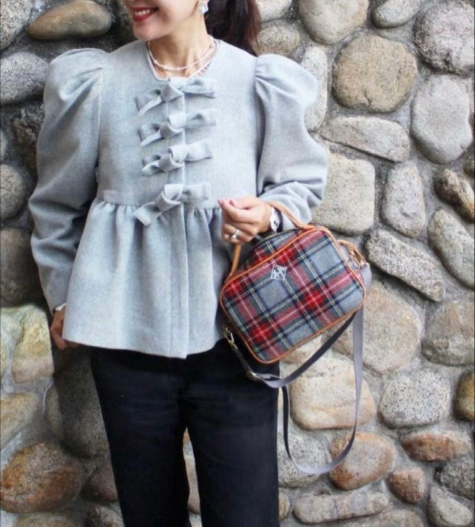 新品未使用♡jnhearts♡Ribbon Coat 38サイズ グレー コート - メルカリ