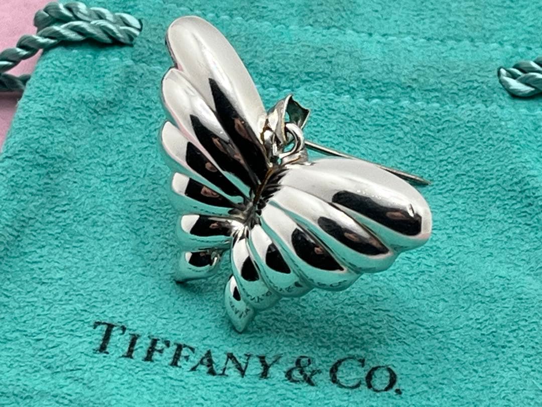 h294 オールド　ティファニー　バタフライ　ブローチ　ネックレストップ　925 ティファニー バタフライ ネックレス 925 5.5g シルバー A3426196