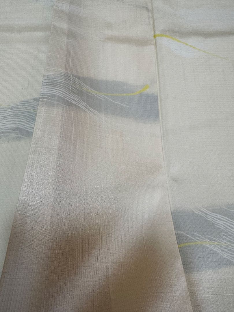 【銘品新品】旭日小綬章勲章「迫田龍鳳氏作」本場結城紬 オフホワイト色 トール寸