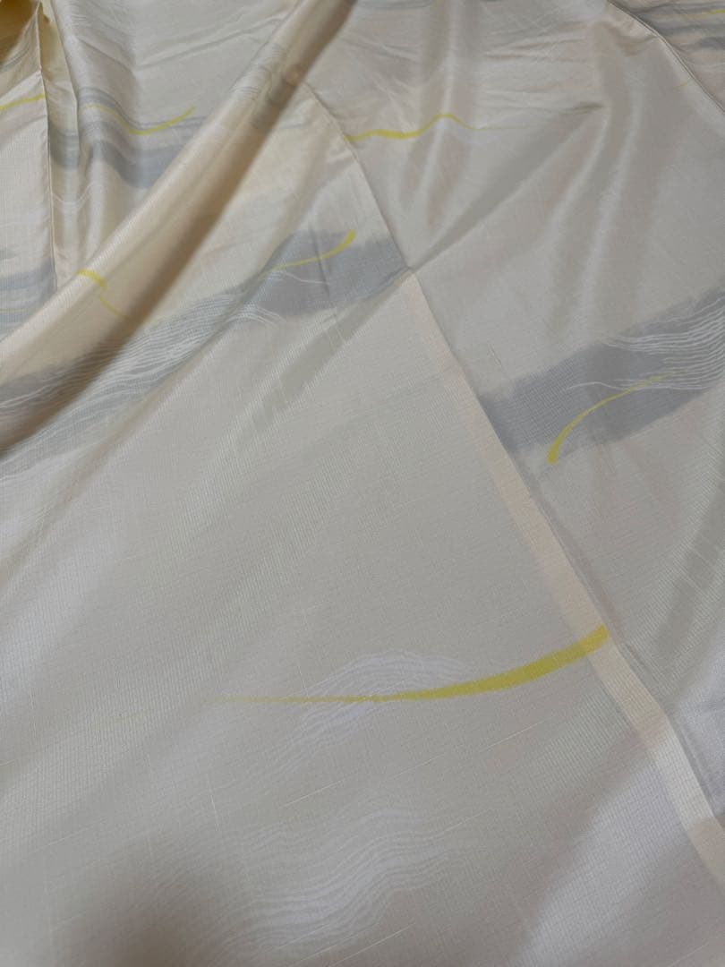 【銘品新品】旭日小綬章勲章「迫田龍鳳氏作」本場結城紬 オフホワイト色 トール寸