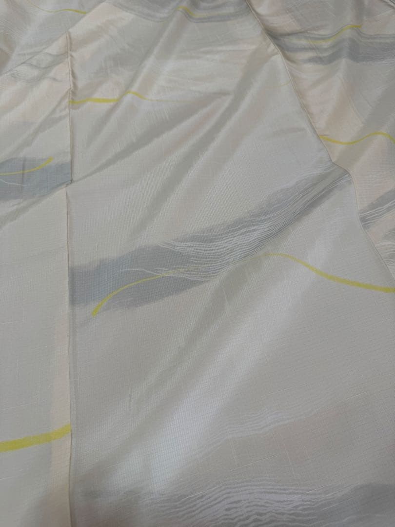 【銘品新品】旭日小綬章勲章「迫田龍鳳氏作」本場結城紬 オフホワイト色 トール寸