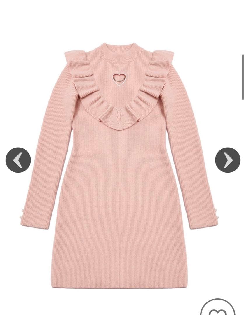 ハートカットニットワンピース ミシェルマカロン - メルカリ