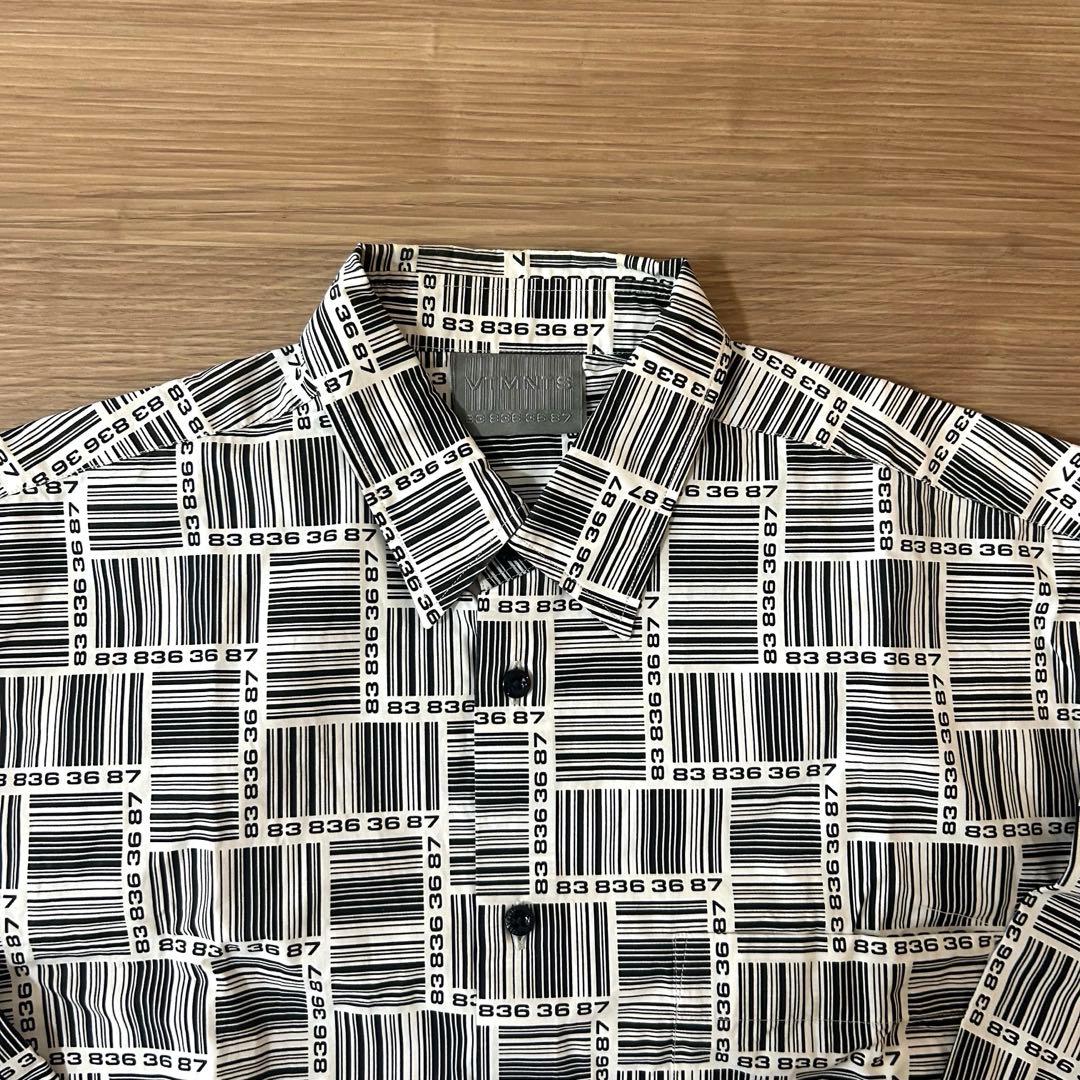 ヴェトモンVETEMENTS バーコードモノグラム シャツ XSサイズ 美品