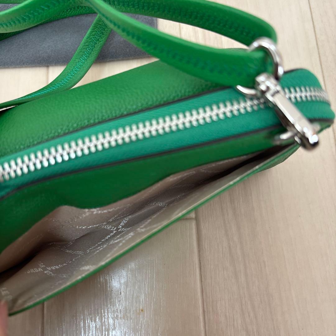 PELLEBORSA ショルダーバック グリーン 眼鏡入れ お財布ショルダー