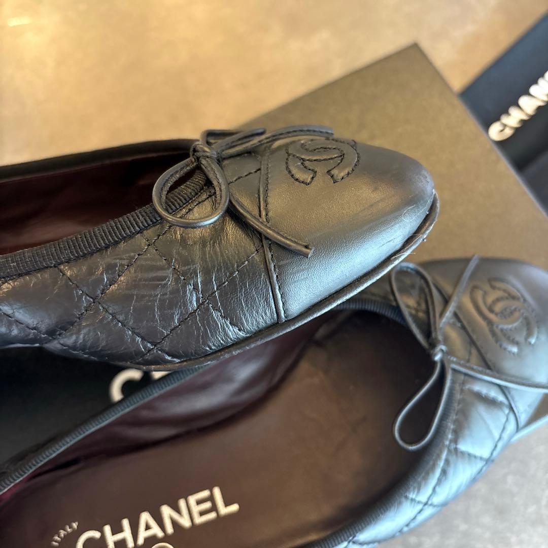 美 品　CHANELシャネル バレリーナ 36.5C（23cm）