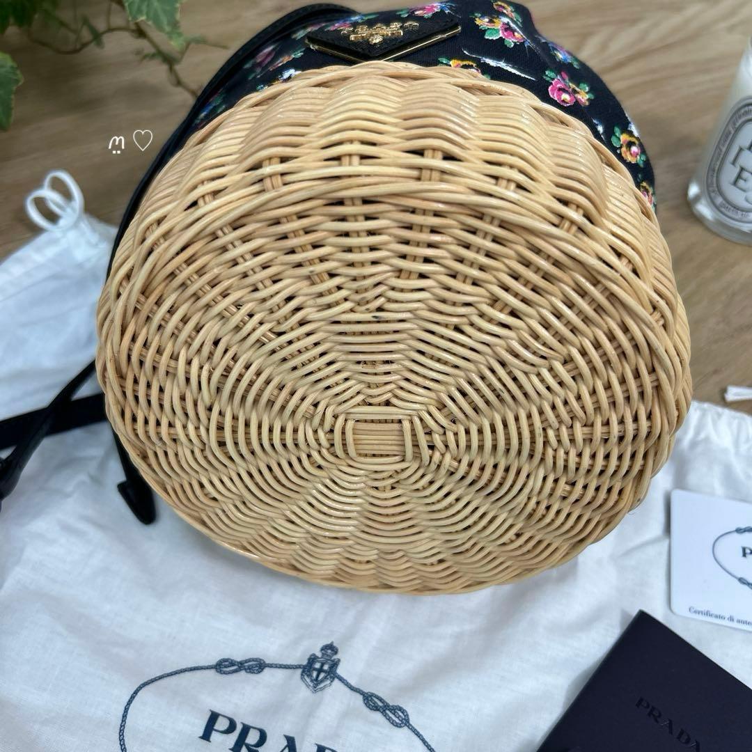 PRADAプラダ プラージュバケットバッグ1BE04 ハンドショルダー