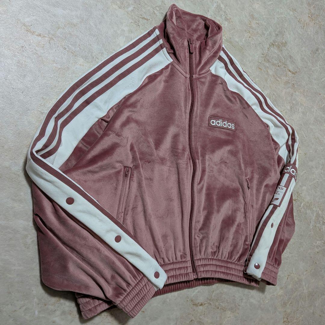 大人気⭐完売adidasアディブレイクベロアトラックジャケットピンク