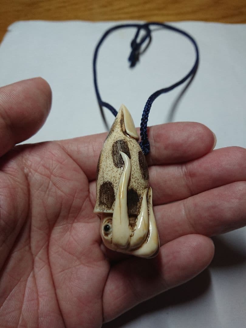 根付 烏賊 イカ 彫刻 アンティーク