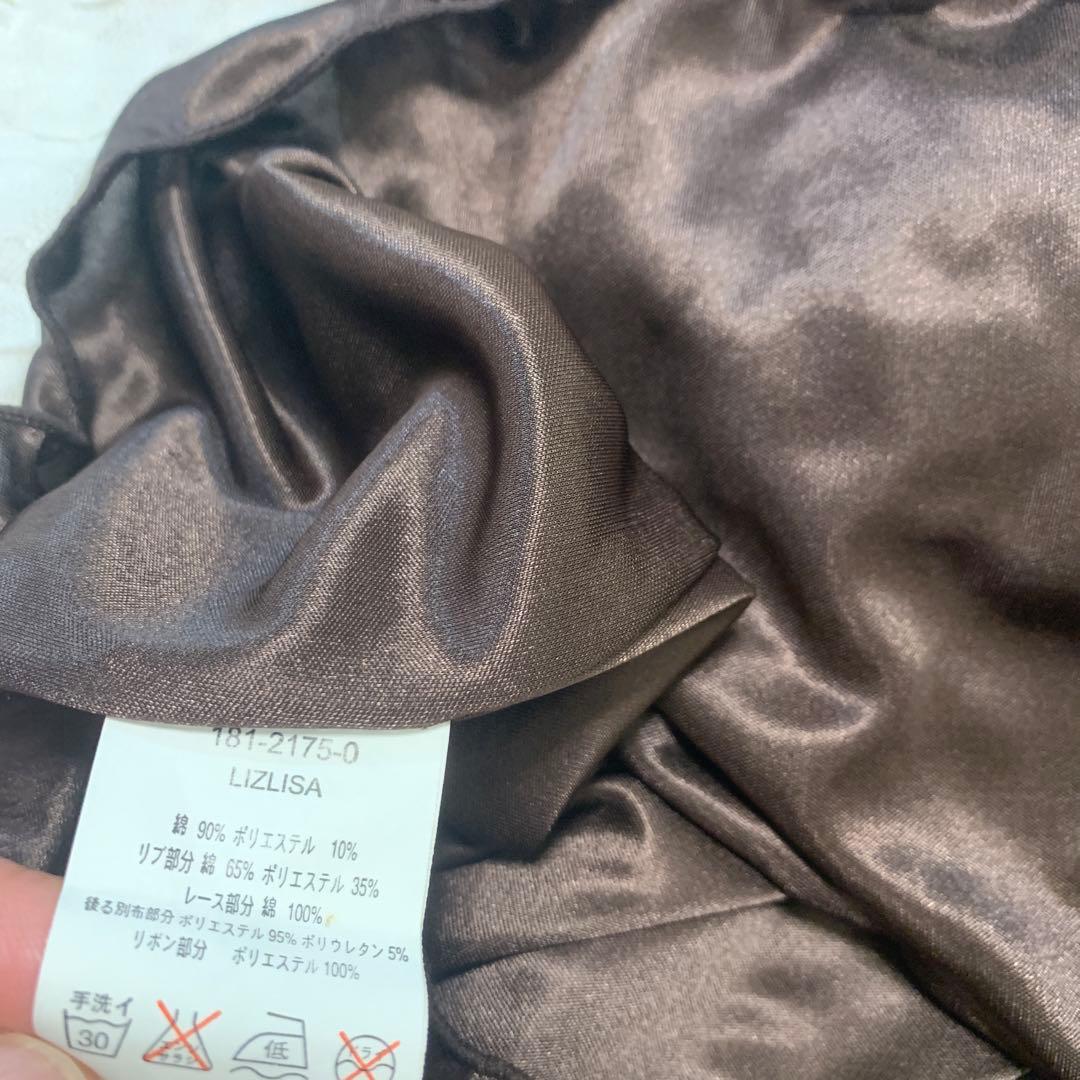 希少！極美品 リズリサ ベロア レース でかリボン キャミソール M