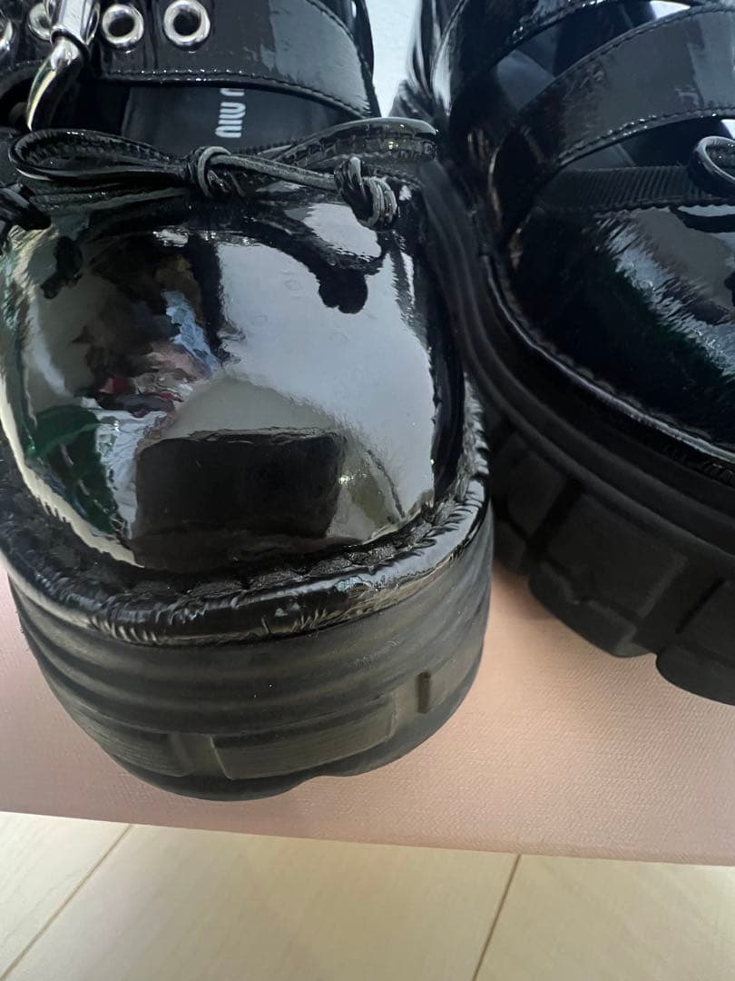 miumiu ミュウミュウ ナプラックフラットフォームバレリーナ - メルカリ