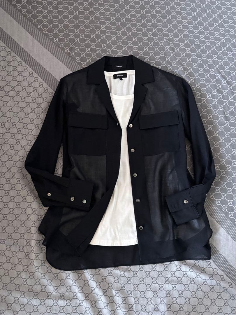 セオリーTheoryウールブラウスBlack極美品 - メルカリ