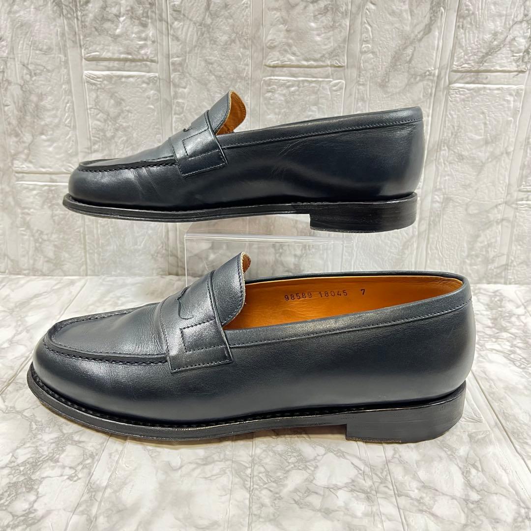 美品】ジャランスリワヤ 98589 18045 コインローファー ネイビー