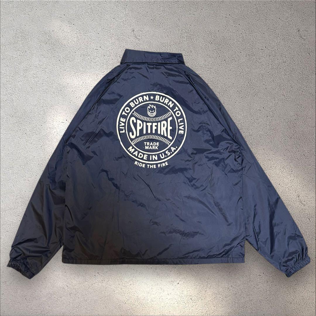 90s spitfire スピットファイヤー コーチジャケット ネイビー - メルカリ