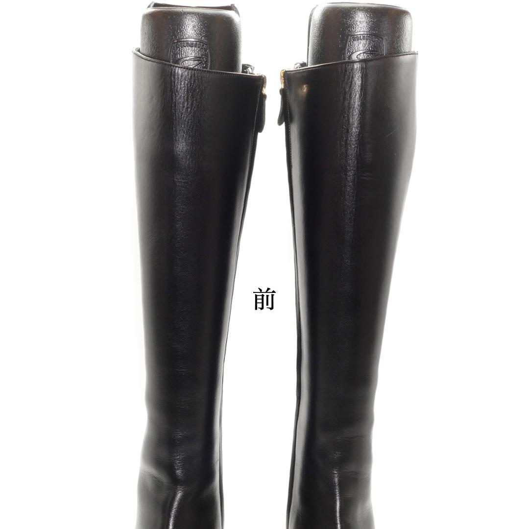 6.5D　SALVATORE FERRAGAMO TAMIKA　黒　ゴールド