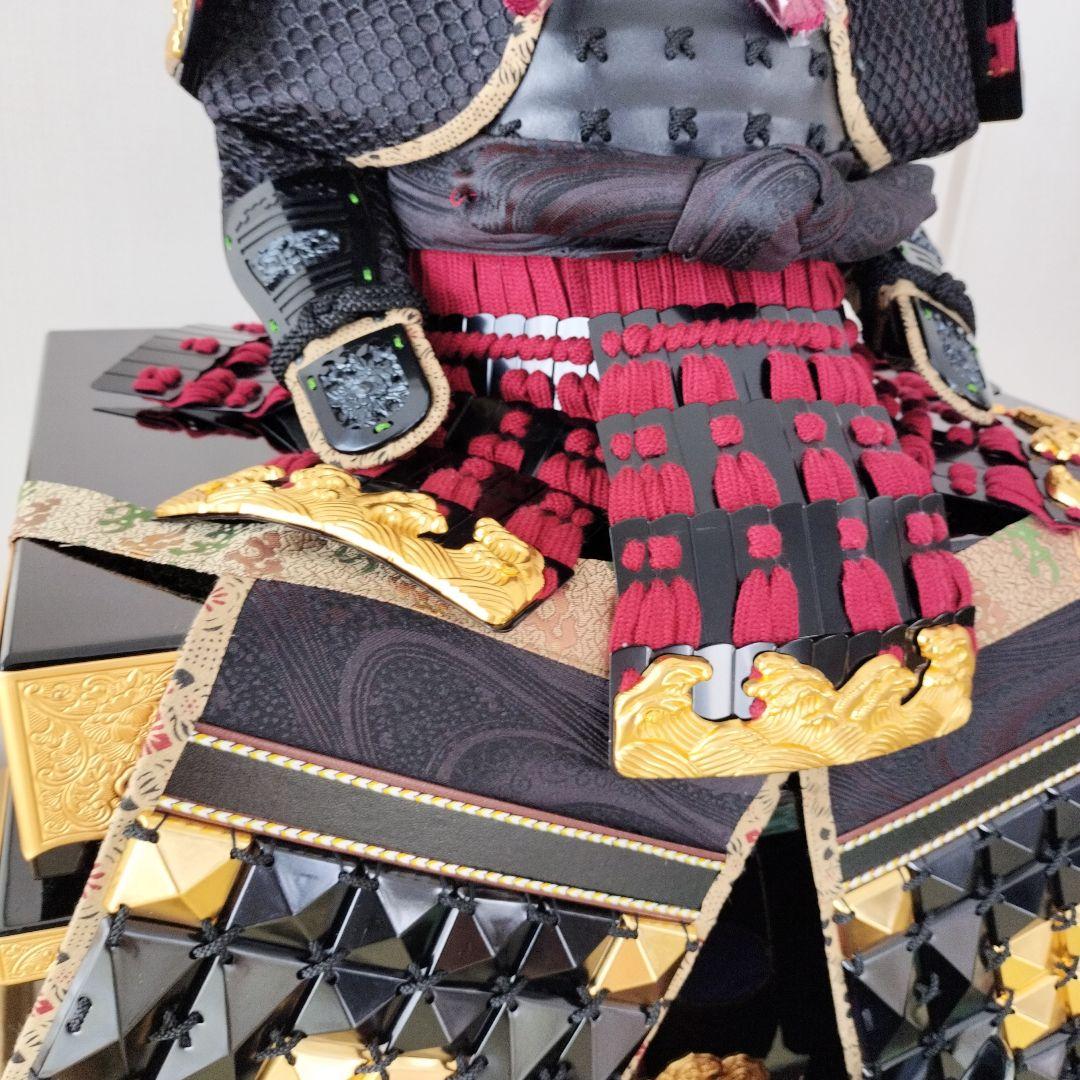 美品 平安 豊久作 伊予札胴丸鎧 武田信玄 鎧兜 飾り 大型 台座 収納箱